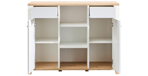 KOMMODE in 135/99/44 cm - Graphitfarben/Eiche Artisan, KONVENTIONELL, Holzwerkstoff/Kunststoff (135/99/44cm) - Hom`in