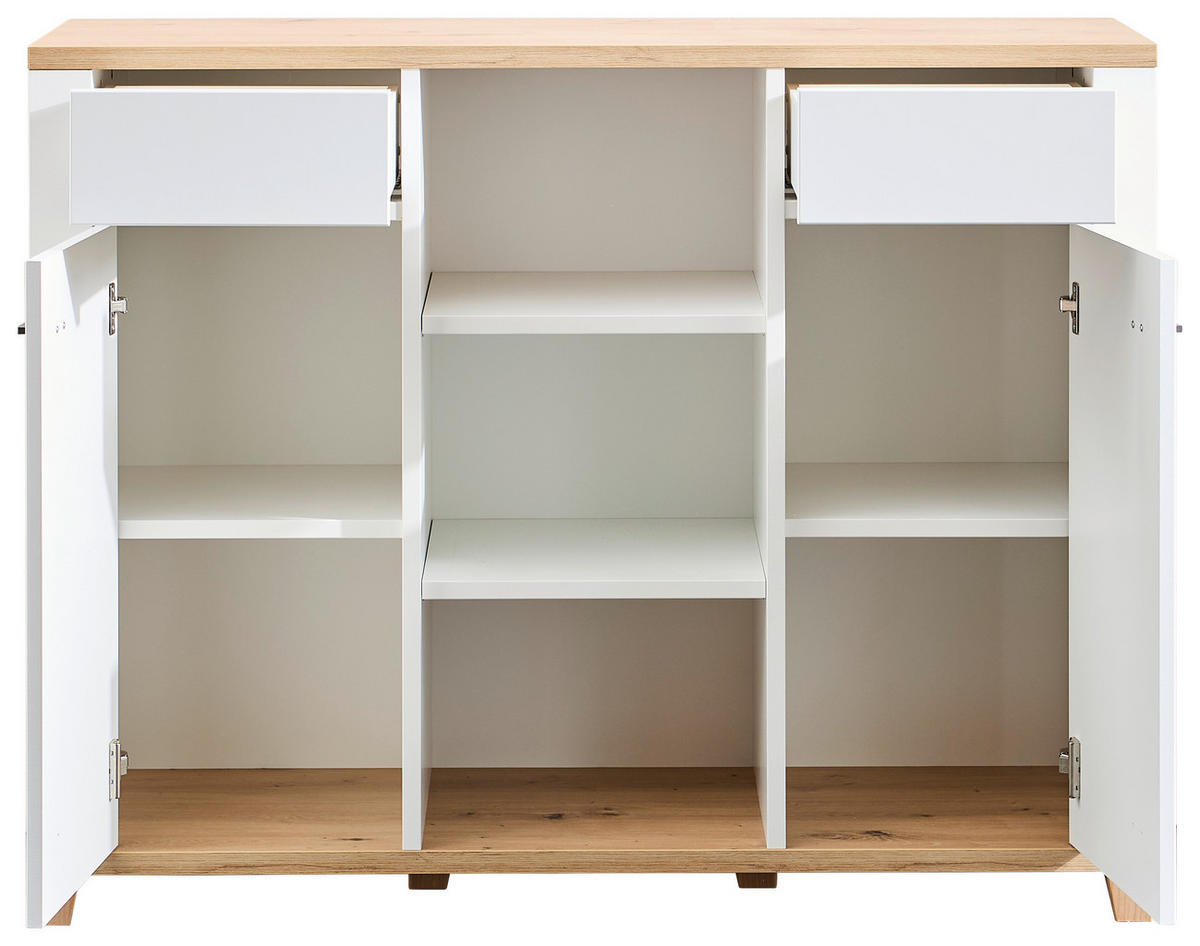 KOMMODE  in 135/99/44 cm  - Graphitfarben/Eiche Artisan, KONVENTIONELL, Holzwerkstoff/Kunststoff (135/99/44cm) - Hom`in