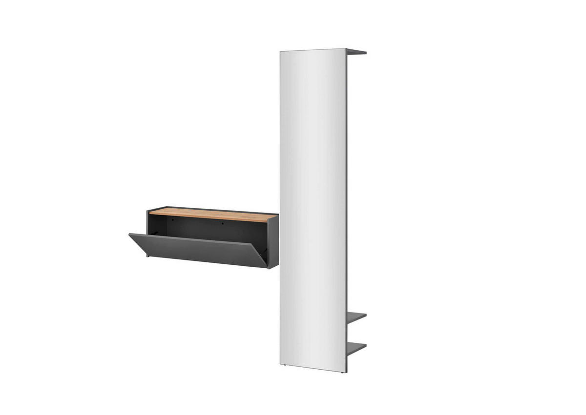 GARDEROBE 2-teilig  in 150/200/30 cm  - Anthrazit/Eiche Wotan, Design, Holzwerkstoff (150/200/30cm) - Modante