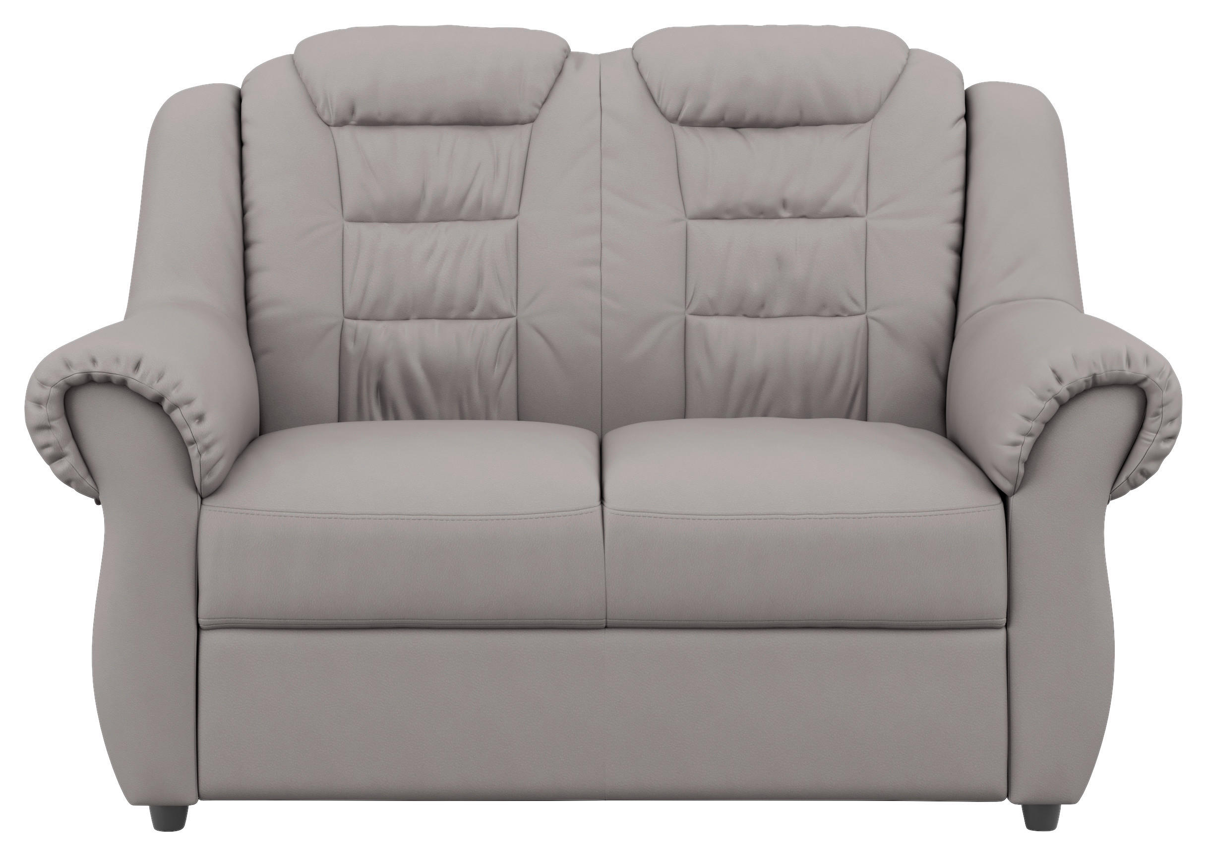 2-SITZER-SOFA in Lederlook Hellbraun  - Hellbraun/Schwarz, KONVENTIONELL, Kunststoff/Textil (145/102/101cm) - Livetastic
