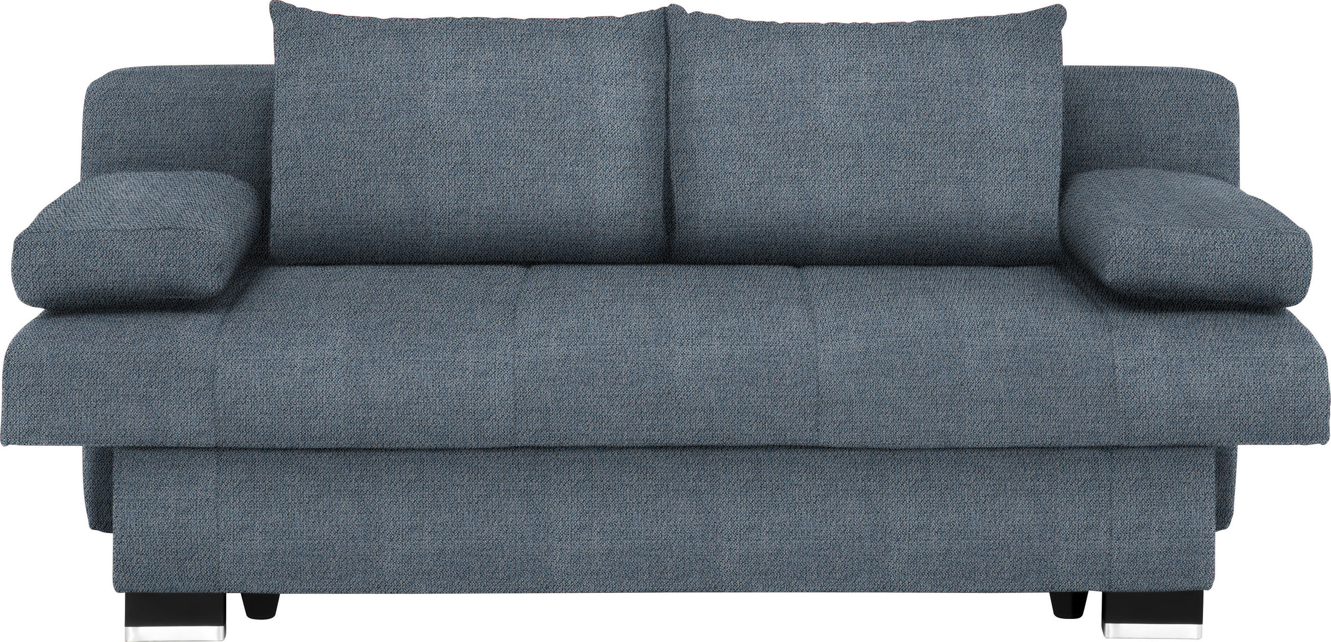 SCHLAFSOFA in Textil Blau, Grau  - Wengefarben/Blau, Konventionell, Holz/Textil (200/80/104cm) - Novel