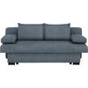 SCHLAFSOFA in Textil Blau, Grau  - Wengefarben/Blau, Konventionell, Holz/Textil (200/80/104cm) - Novel