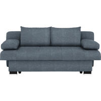 SCHLAFSOFA in Textil Blau, Grau  - Wengefarben/Blau, Konventionell, Holz/Textil (200/80/104cm) - Novel