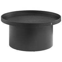 COUCHTISCH JUSTB! Eiche furniert 75/75/36 cm rund Schwarz  - Schwarz, Design, Holz (75/75/36cm) - Musterring