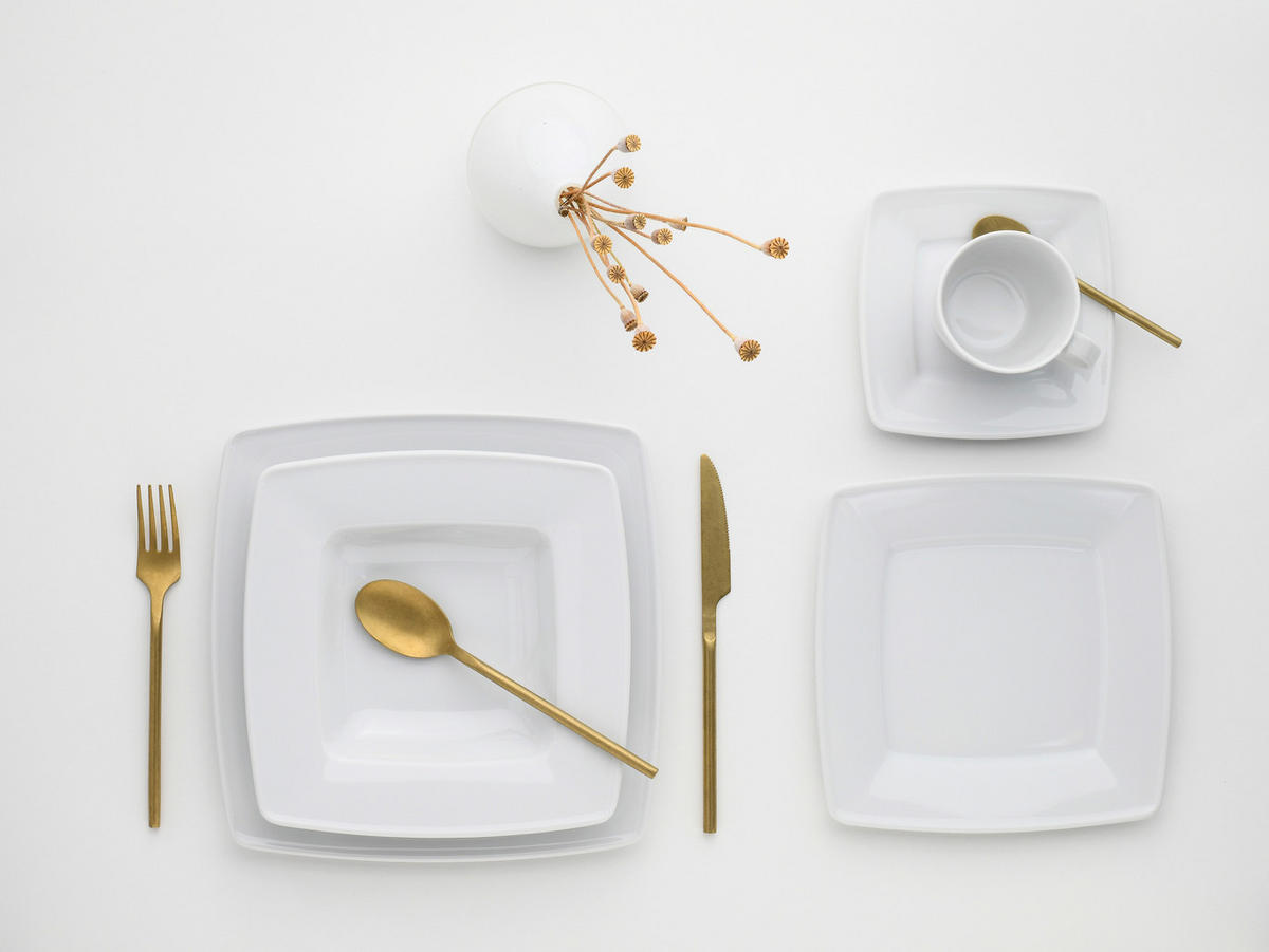 KOMPLETT SERVIS Victoria weiss 30 delar  - vit, Basics, keramik - Creatable