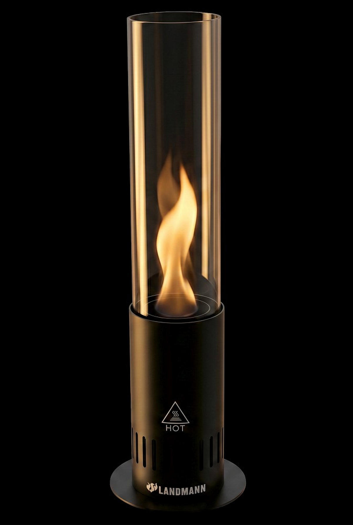 FEUERSTELLE  - Schwarz, Basics, Glas/Metall (10,8/53cm) - Landmann