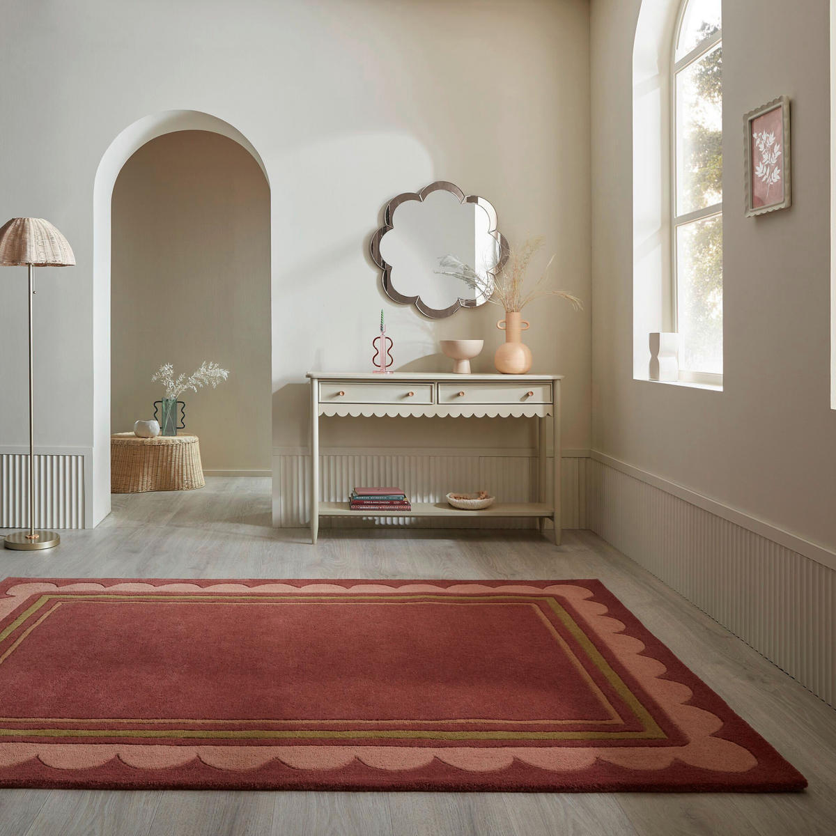 WOLLTEPPICH 160/230 cm Lois Dunkelrot rechteckig  - Dunkelrot, Basics, Textil (160/230cm) - Flair Rugs