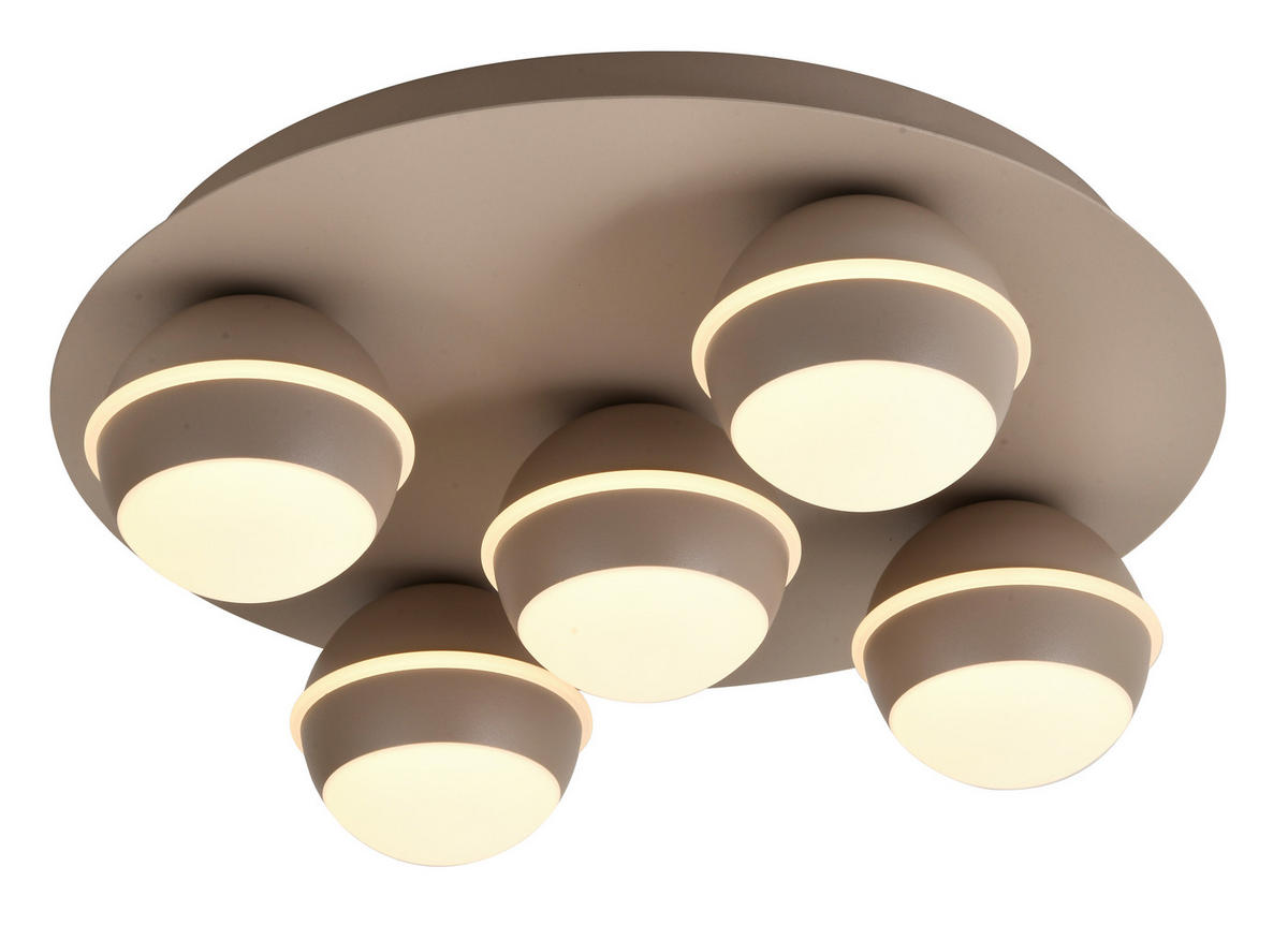 LED-DECKENLEUCHTE Biarritz 40/40/14 cm  - Sandfarben, Design, Kunststoff/Metall (40/40/14cm)