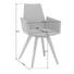 ARMLEHNSTUHL in Grau, Eichefarben - Eichefarben/Grau, Design, Holz/Textil (57/88/54cm) - Lomoco ARMLEHNSTUHL in Grau, Eichefarben - Eichefarben/Grau, Design, Holz/Textil (57/88/54cm) - Lomoco