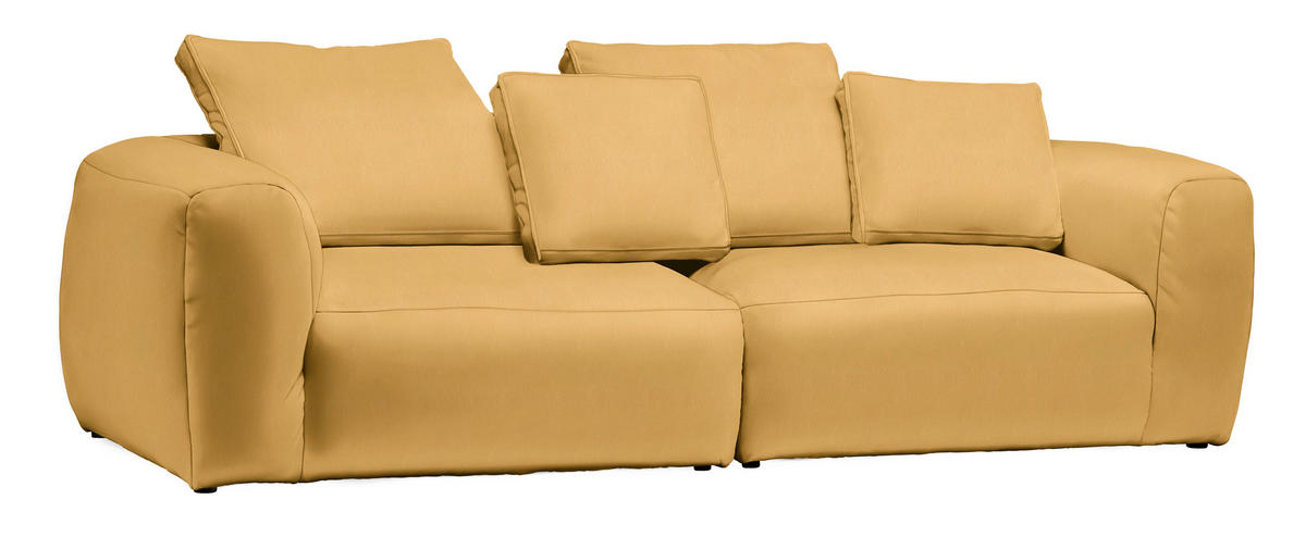 BIGSOFA BODY - Gelb/Schwarz, MODERN, Kunststoff/Textil (260/70/122cm) - Carryhome