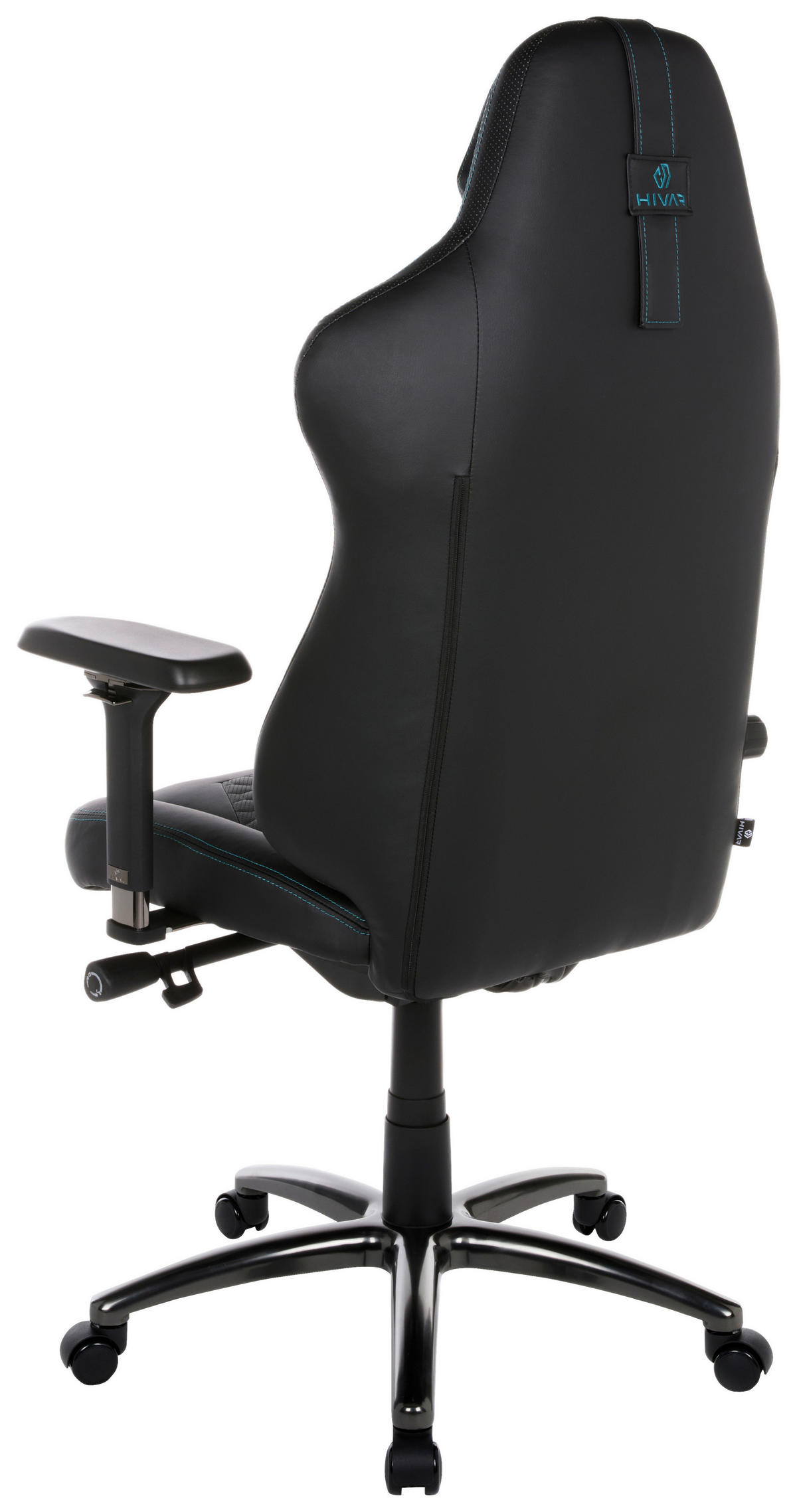 ORBICAL Onyx Obsidian Schwarz, Pastellblau, Schwarz Hochglanz Metall, Textil   - Schwarz Hochglanz/Pastellblau, LIFESTYLE, Textil/Metall (79/142/77cm) - HIVAR