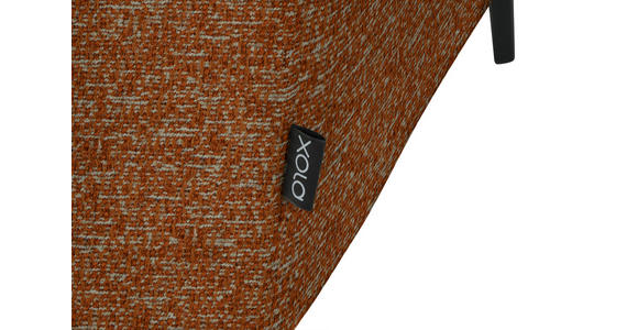 ECKSOFA in Struktur Rostfarben 205/280 cm - Rostfarben/Schwarz, Design, Textil/Metall (205/280cm) - Xora