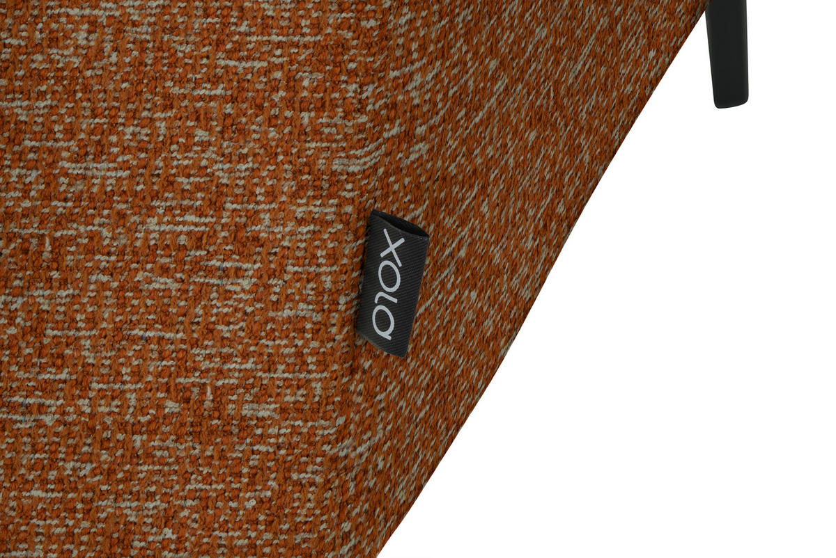 ECKSOFA in Struktur Rostfarben  205/280 cm  - Rostfarben/Schwarz, Design, Textil/Metall (205/280cm) - Xora