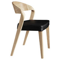 ŽIDLE, černá, divoký dub - divoký dub/černá, Design, dřevo/kůže (54/82/57cm) - Voglauer