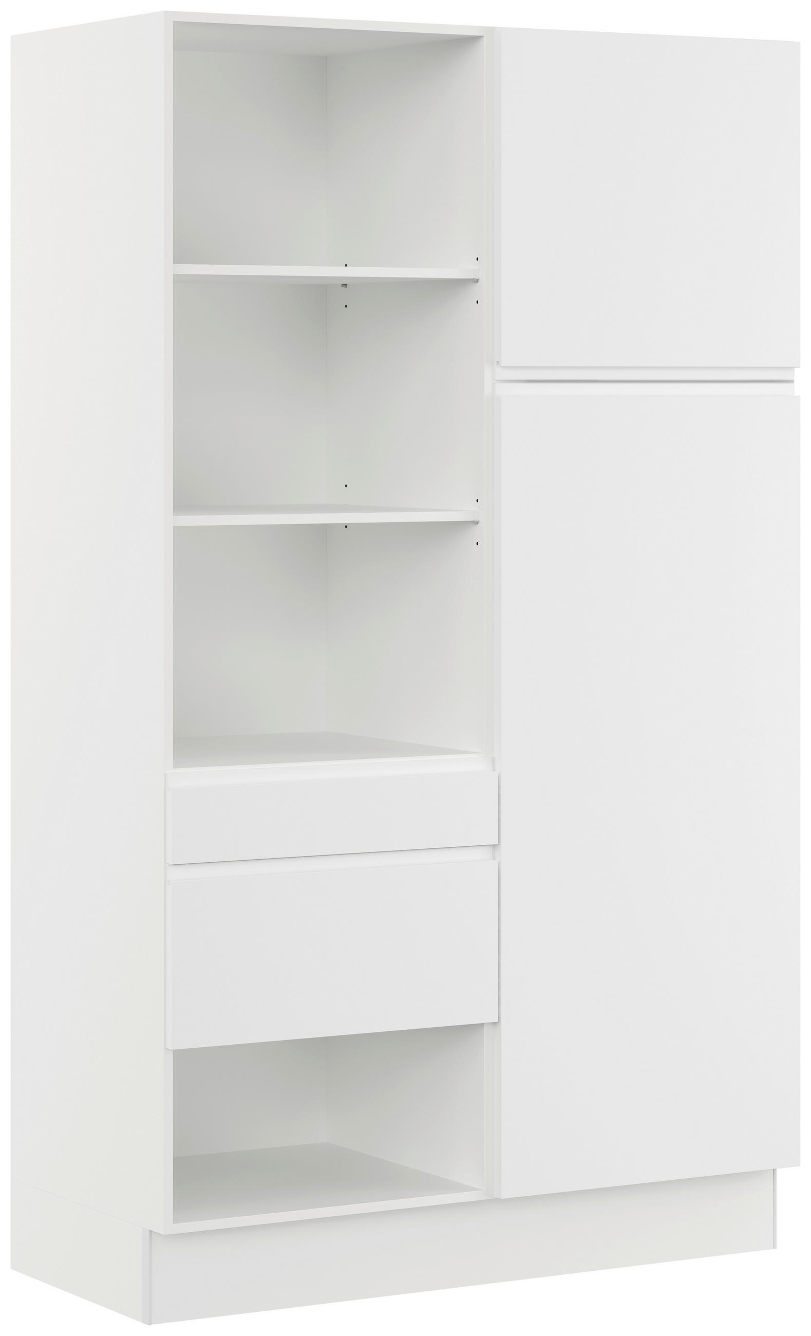 MEHRZWECKSCHRANK 120/206,2/58 cm  - Weiss, Basics, Holzwerkstoff (120/206,2/58cm) - Impuls