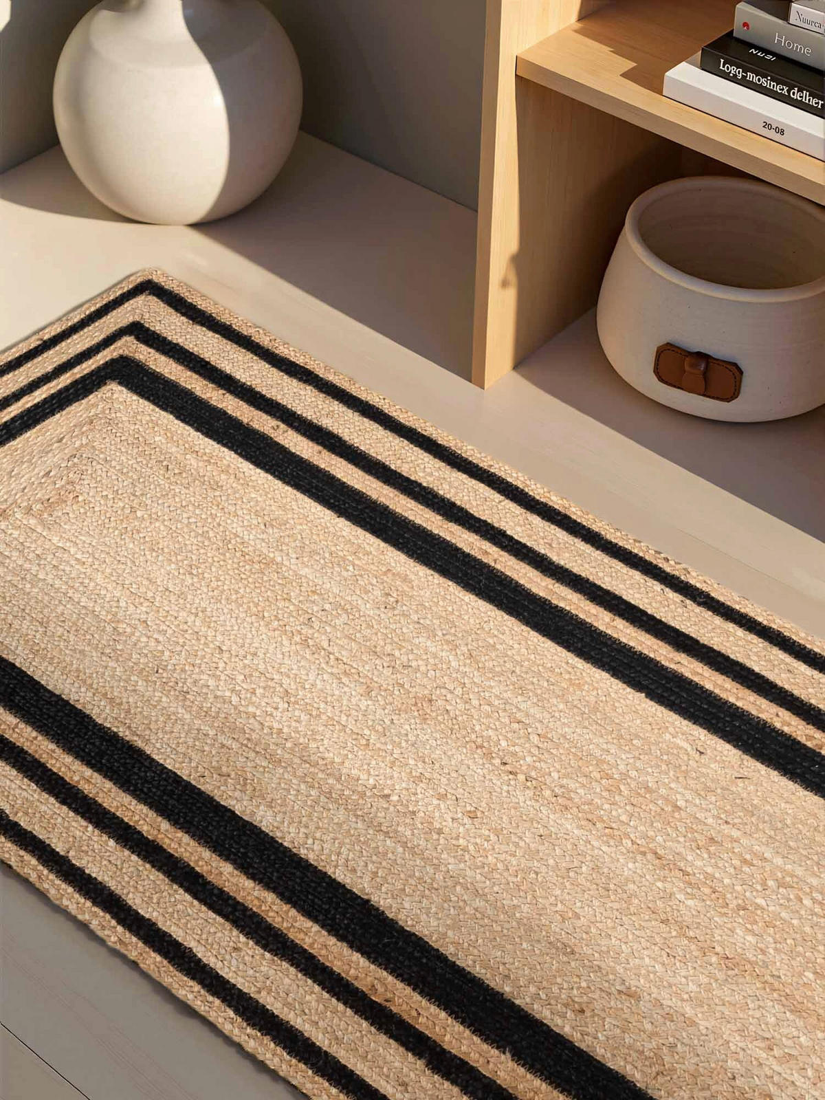 LÄUFER 70/200 cm Jutta Schwarz, Goldbraun  - Goldbraun/Schwarz, Basics, Textil (70/200cm) - Hanse Home