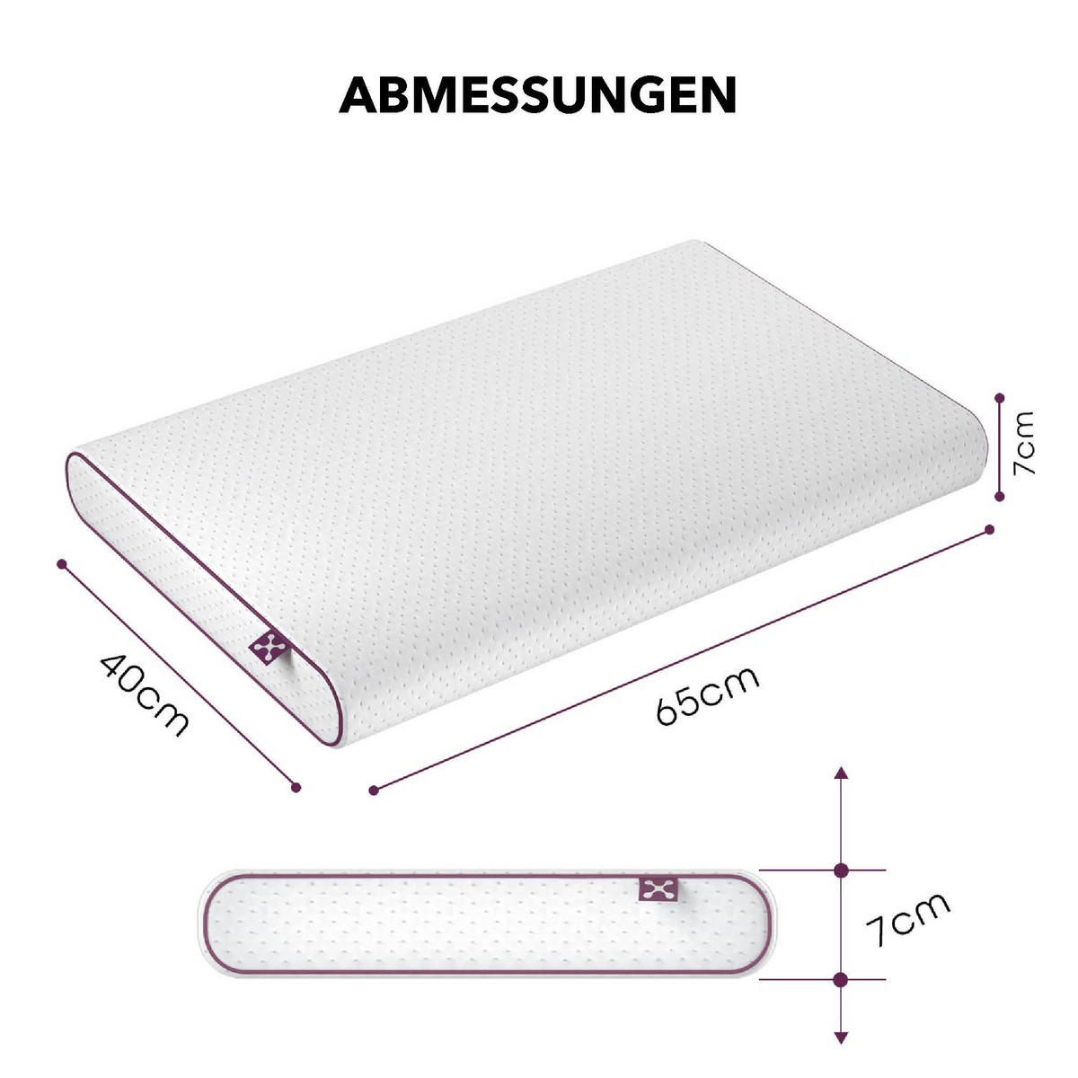 NACKENKISSEN RELAXING+  - Basics, Textil (65/7/40cm) - Smartsleep