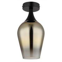 DECKENLEUCHTE  15/30 cm    - Klar/Goldfarben, Design, Glas/Metall (15/30cm) - Globo