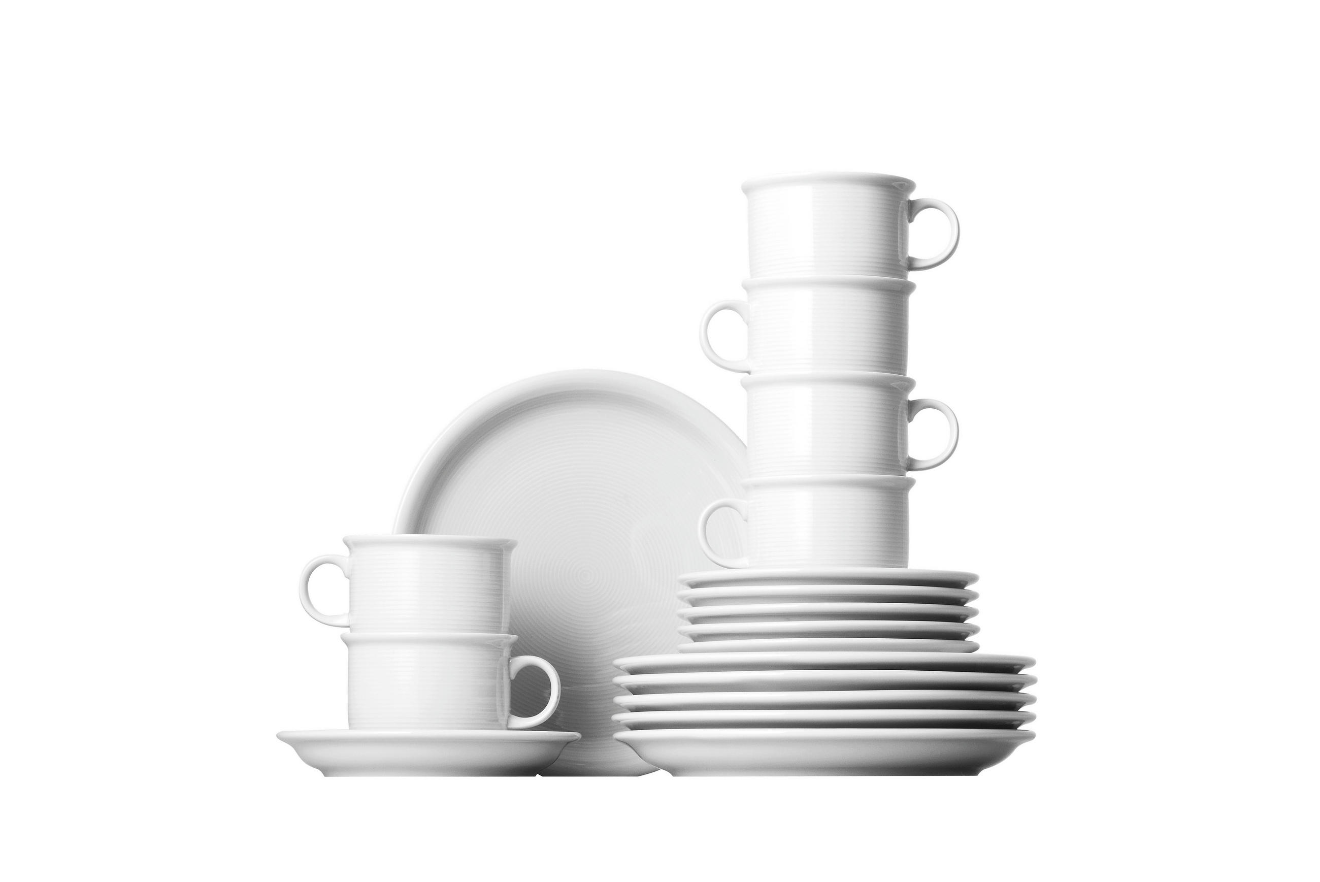 KAFFEESERVICE Weiß Trend weiß 18-teilig  - Weiß, Basics, Keramik (31.6/28.2/31.6cm) - Thomas
