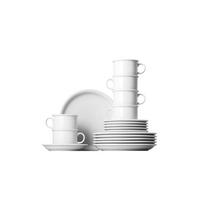 KAFFEESERVICE Weiß Trend weiß 18-teilig  - Weiß, Basics, Keramik (31.6/28.2/31.6cm) - Thomas