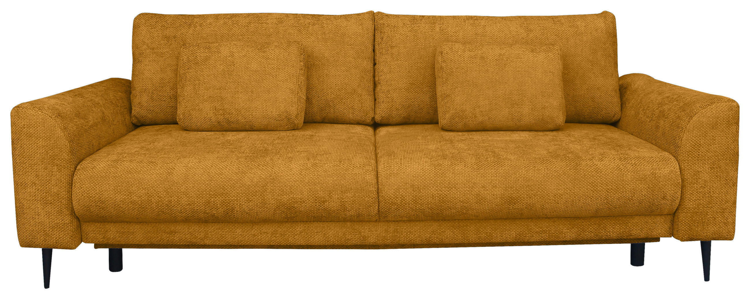 SCHLAFSOFA Chenille Gelb  - Gelb/Schwarz, KONVENTIONELL, Textil/Metall (235/90/104cm) - Carryhome
