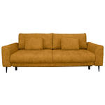 SCHLAFSOFA Chenille Gelb  - Gelb/Schwarz, KONVENTIONELL, Textil/Metall (235/90/104cm) - Carryhome