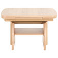 COUCHTISCH Wildeiche furniert 90-130,5/65/56-5 cm rechteckig Eichefarben  - Eichefarben, KONVENTIONELL, Holzwerkstoff/Metall (90-130,5/65/56-5cm) - Venda