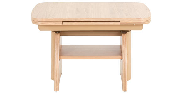 COUCHTISCH Wildeiche furniert 90-130,5/65/56-5 cm rechteckig Eichefarben  - Eichefarben, KONVENTIONELL, Holzwerkstoff/Metall (90-130,5/65/56-5cm) - Venda