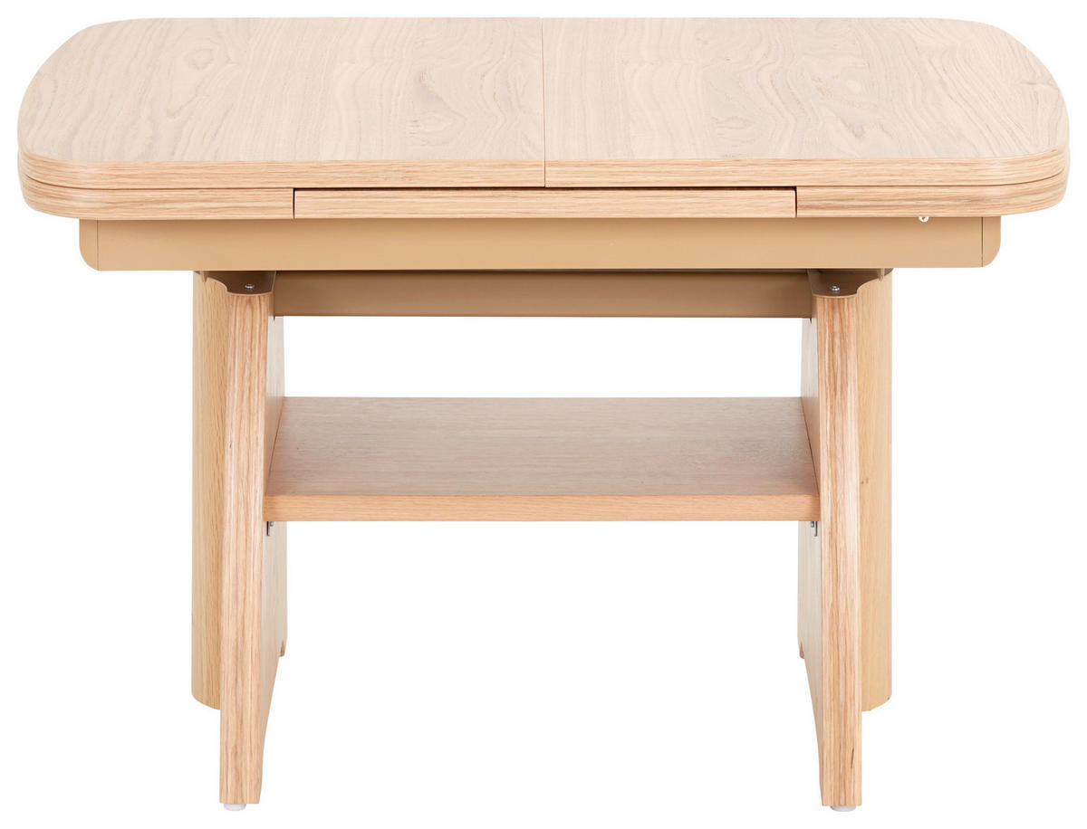 COUCHTISCH Wildeiche furniert 90-130,5/65/56-5 cm rechteckig Eichefarben  - Eichefarben, KONVENTIONELL, Holzwerkstoff/Metall (90-130,5/65/56-5cm) - Venda