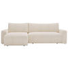 ECKSOFA in Cord Creme  - Creme/Schwarz, Modern, Kunststoff/Textil (150/245cm) - Carryhome