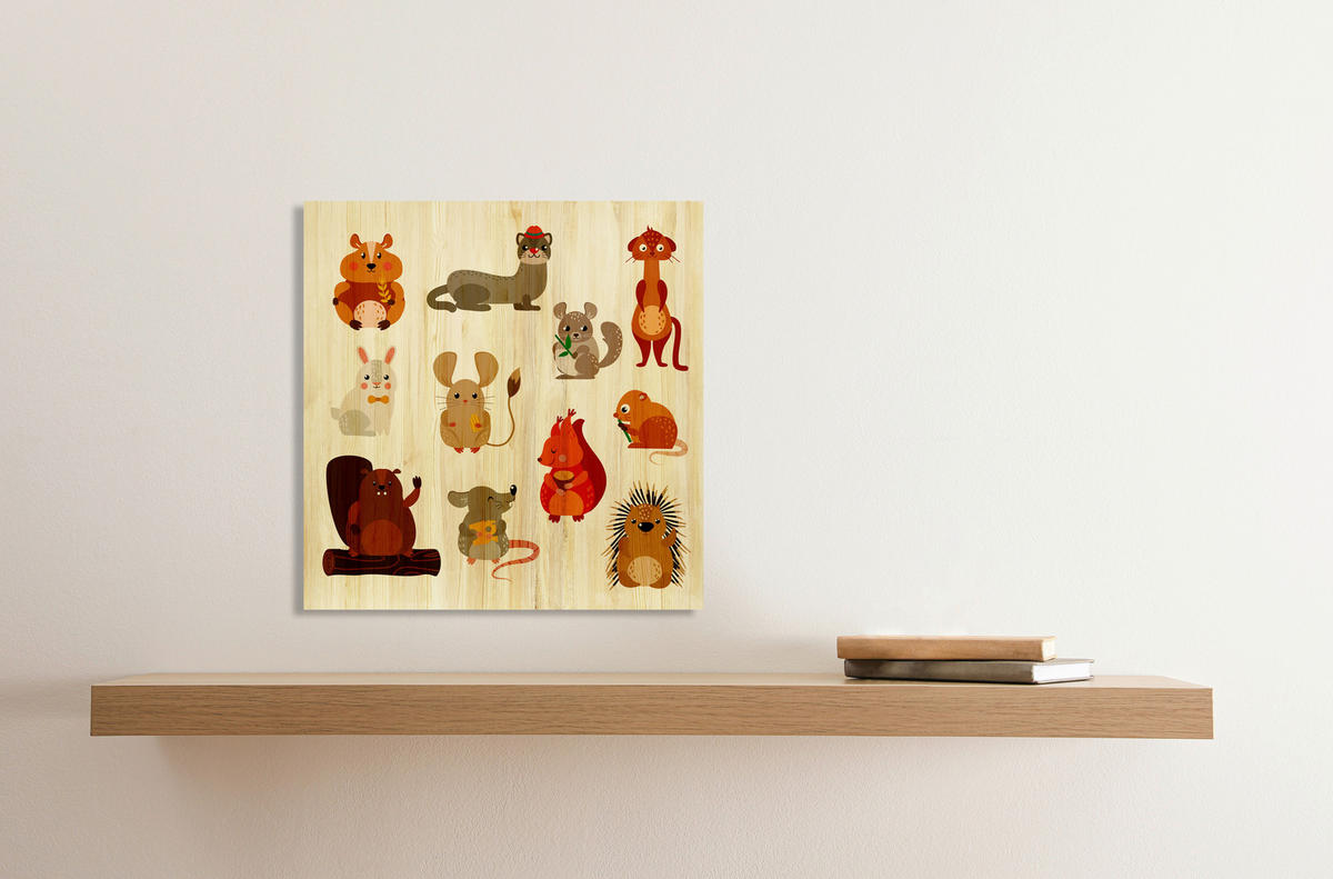 BABYWANDDEKO - Multicolor, Basics, Holz (40/40/3cm)