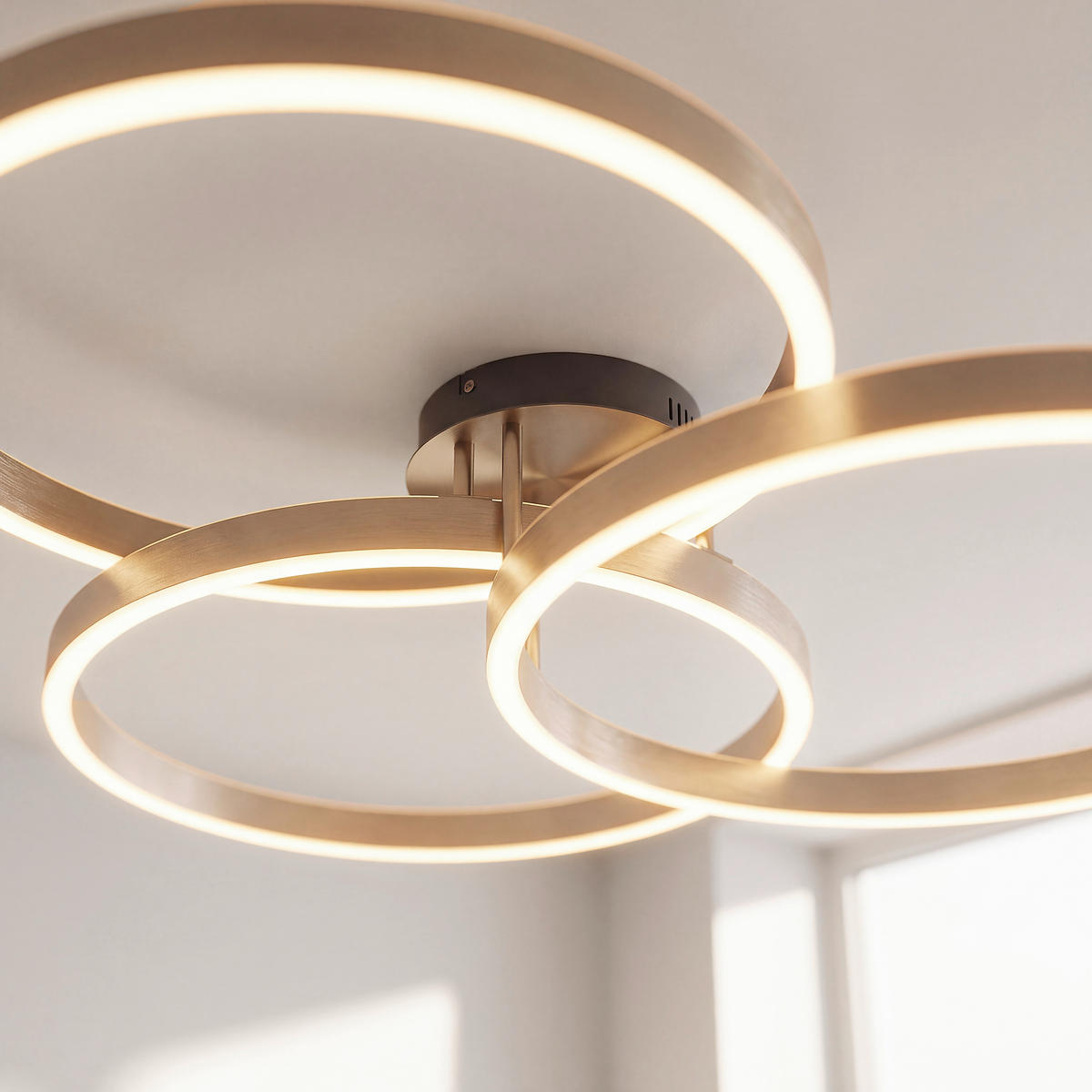 LED-DECKENLEUCHTE Paan 75/71,1/15,1 cm   - Edelstahlfarben, Design, Kunststoff/Metall (75/71,1/15,1cm) - Paul Neuhaus