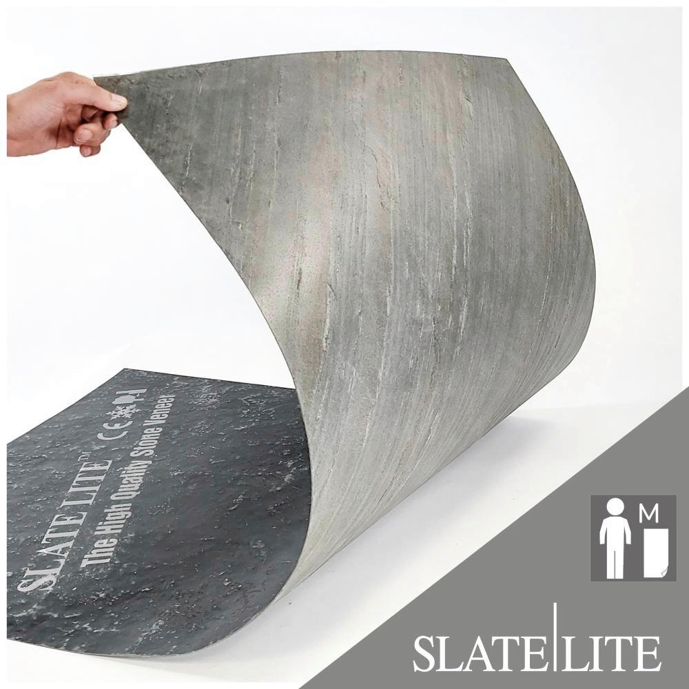 WANDPANEEL Anthrazit, Grau, Dunkelgrau  - Dunkelgrau/Anthrazit, Basics, Kunststoff/Stein (240/120cm)