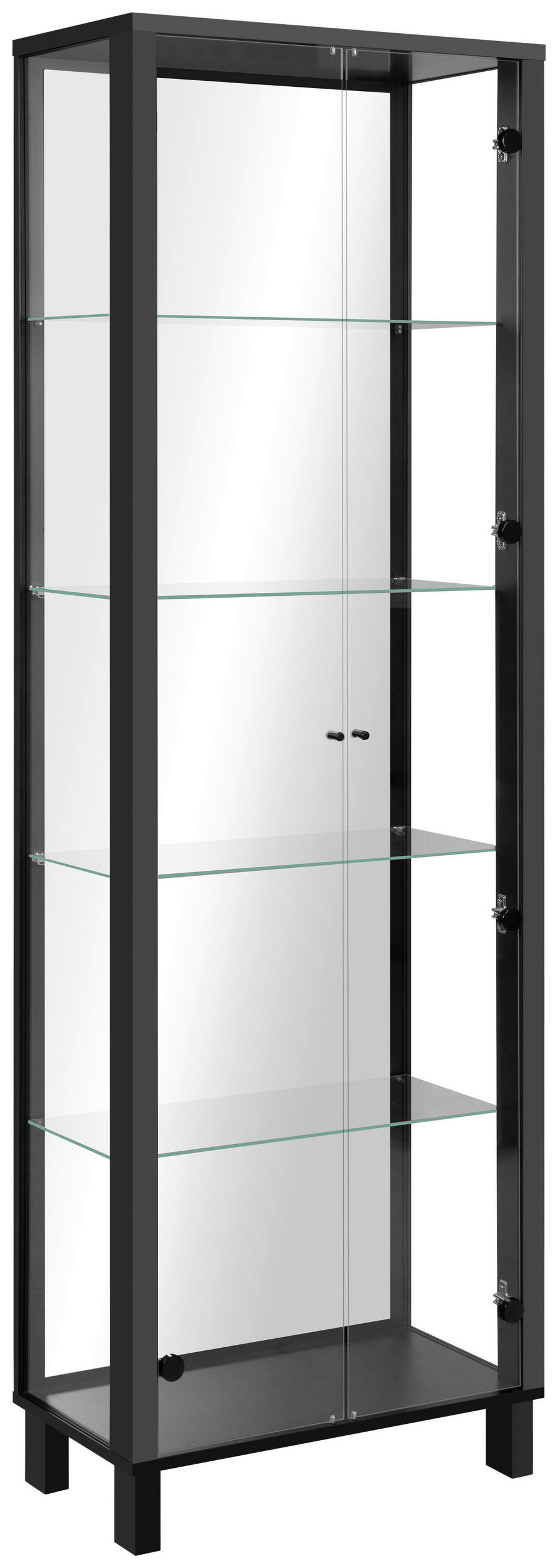 VITRINE in Schwarz  - Schwarz, KONVENTIONELL, Glas/Holzwerkstoff (62/189/33cm) - Carryhome