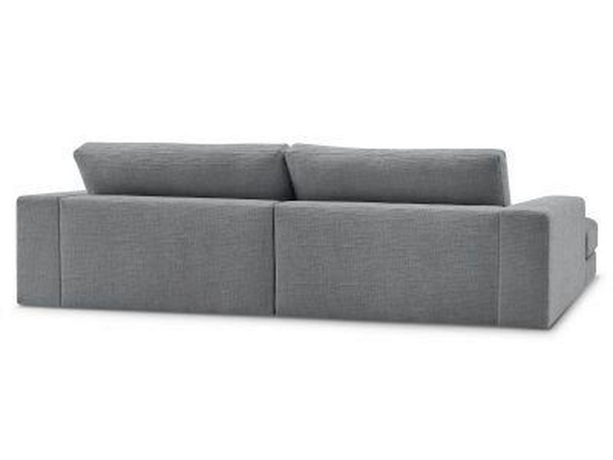 BIGSOFA LEONARD Struktur Dunkelgrau  - Dunkelgrau/Schwarz, MODERN, Kunststoff/Textil (274/77/159cm)