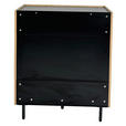 HIGHBOARD LINO in 80/95/40 cm - Eichefarben/Schwarz, Design, Holzwerkstoff/Metall (80/95/40cm) - Xora