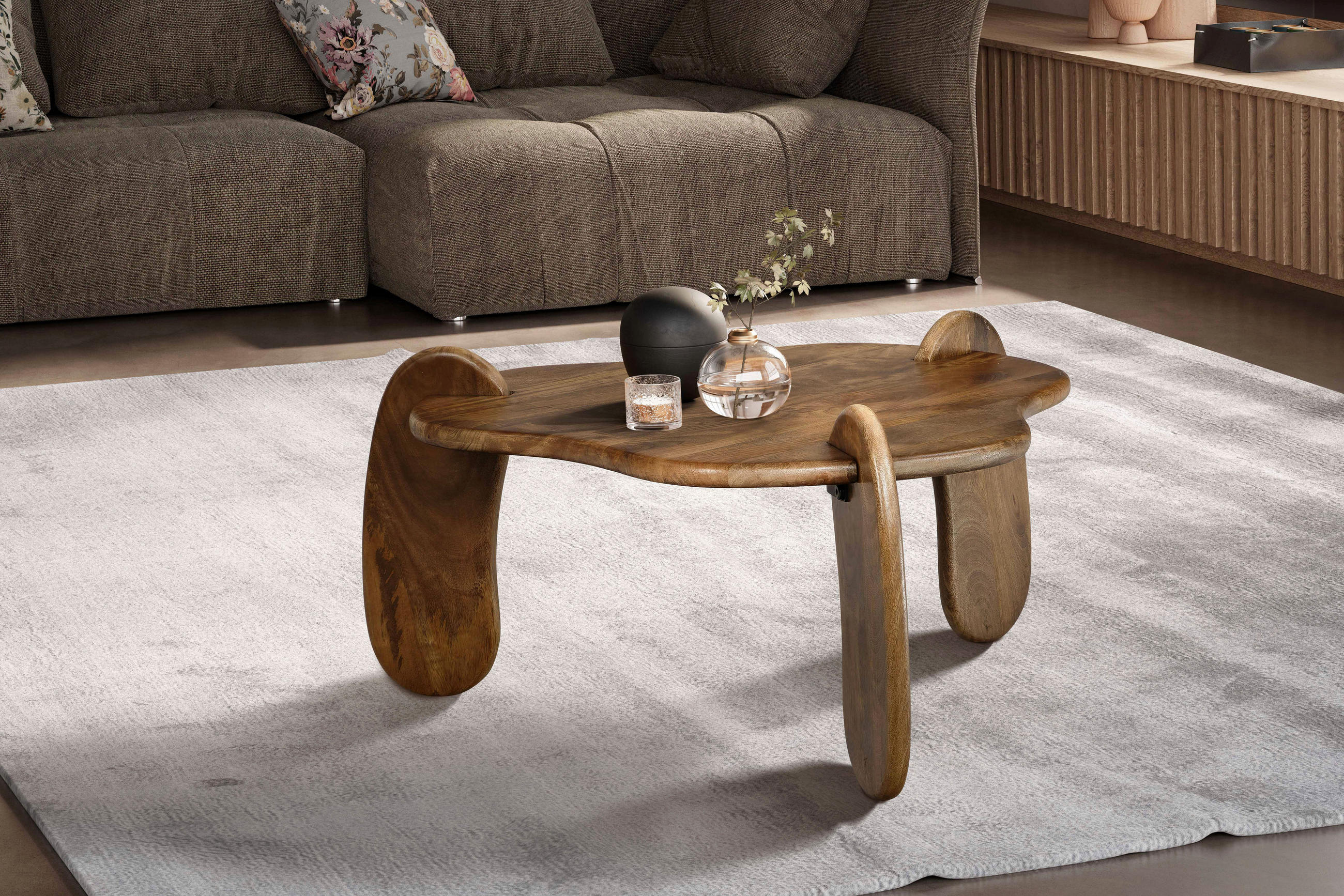 COUCHTISCH in Holz 78/78/39,5 cm  - Dunkelbraun, Design, Holz (78/78/39,5cm) - MID.YOU