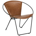 SESSEL in Echtleder Braun, Schwarz  - Schwarz/Braun, LIFESTYLE, Leder/Metall (68/70/62cm) - Landscape