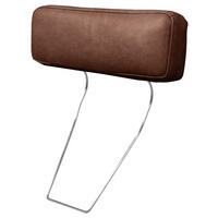 KOPFSTÜTZE - Dunkelbraun, Design, Leder (52/17/14cm) - Livetastic