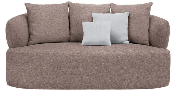 2-SITZER-SOFA in Chenille Rotbraun  - Rotbraun/Hellgrau, MODERN, Kunststoff/Textil (177/86/105cm) - Hom`in