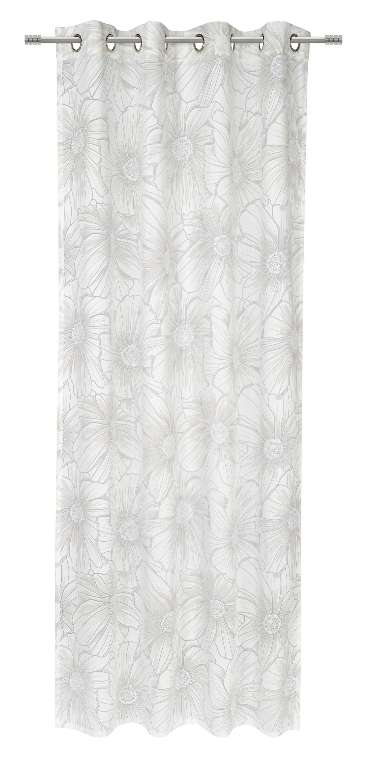 HOTOVÝ ZÁVĚS, poloprůhledné, 140/245 cm - šedá, Konvenční, textil (140/245cm) - Esposa