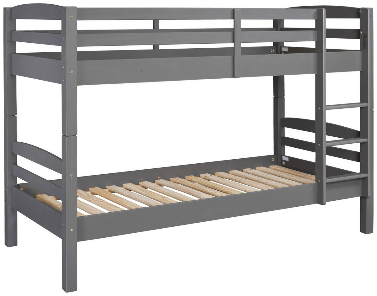 ETAGENBETT 90/200 cm Grau  - Grau, Modern, Holz (90/200cm) - MID.YOU