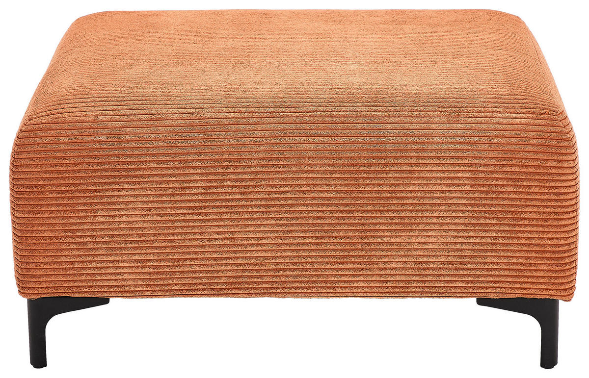 HOCKER in Textil Rostfarben  - Rostfarben/Schwarz, KONVENTIONELL, Textil/Metall (99/46/77cm) - Carryhome