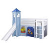 SPIELBETT Kiefer massiv 90/200 cm Blau, Weiß  - Blau/Weiß, Natur, Holz (90/200cm) - MID.YOU