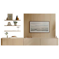 WOHNWAND  in Weiß, Eschefarben  276/170/48 cm  - Eschefarben/Weiß, Natur, Glas/Holz (276/170/48cm) - Walden