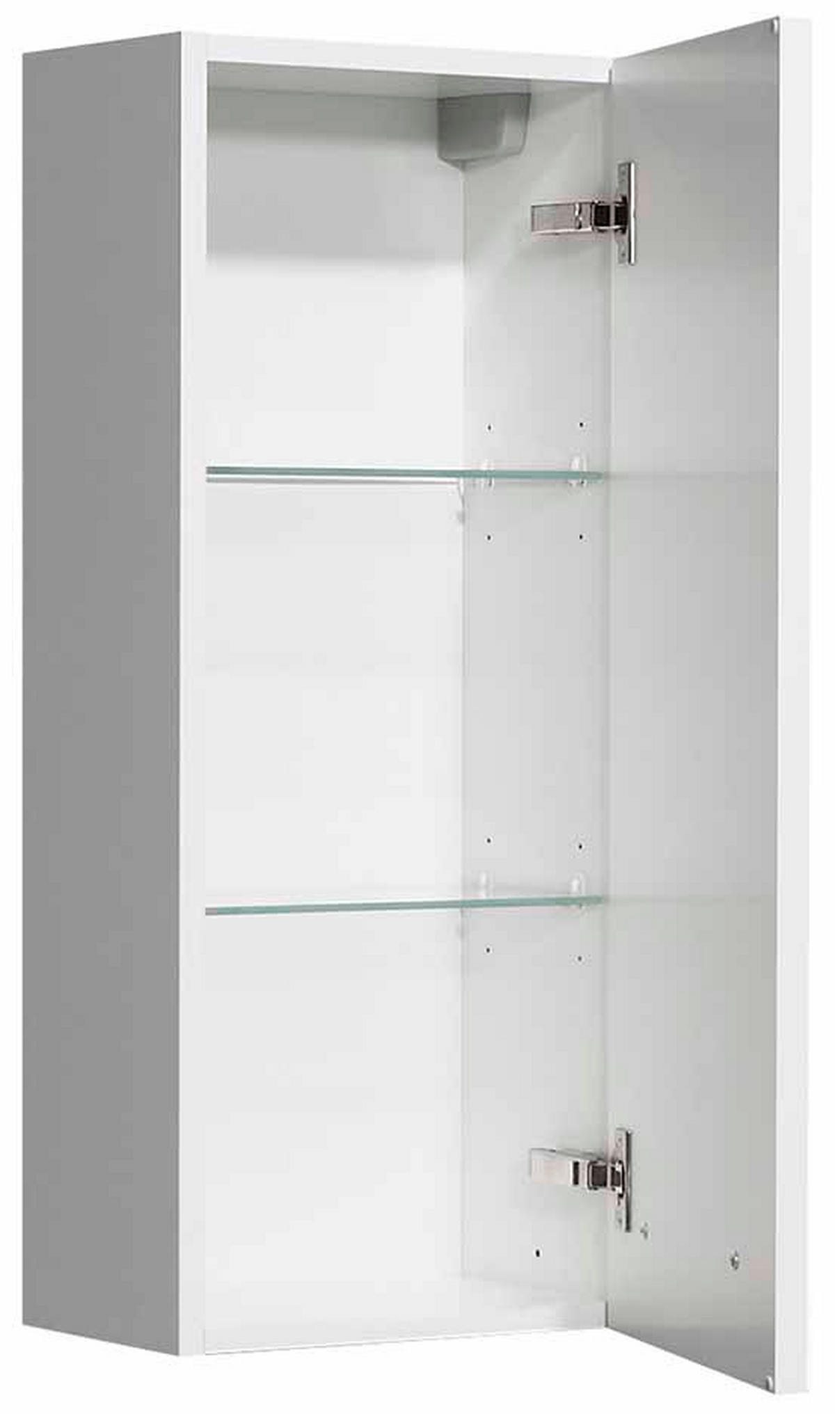 HÄNGESCHRANK 30/72/20 cm  - Chromfarben/Weiß, KONVENTIONELL, Glas/Holzwerkstoff (30/72/20cm) - Sadena
