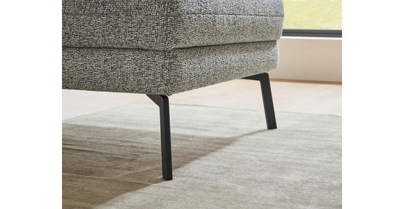 ECKSOFA  in Flachgewebe Blaugrau  175-224/255-365 cm  - Blaugrau/Schwarz, Design, Textil/Metall (175-224/255-365cm) - Dieter Knoll