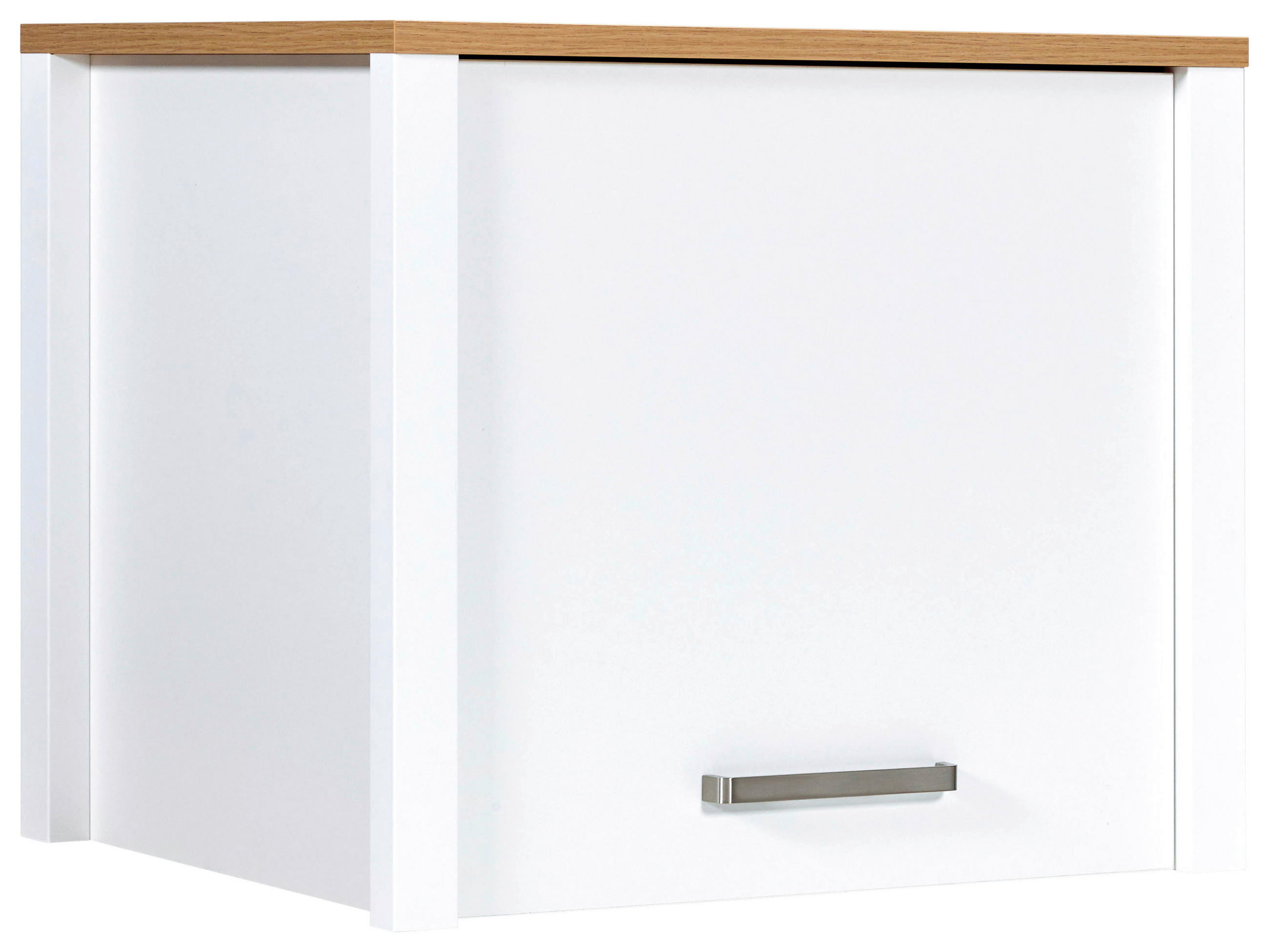 home24 Aufsatzschrank Sorba Weiß, Eiche Artisan 70x60x60 cm