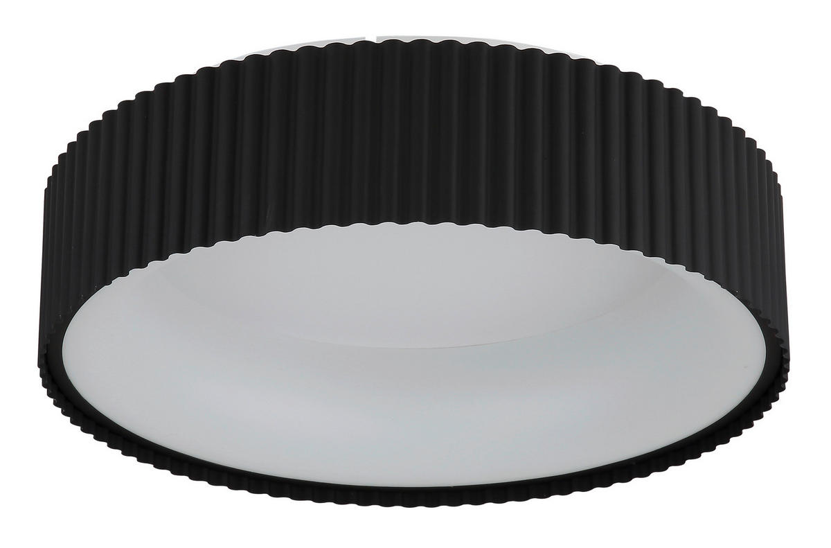 LED-DECKENLEUCHTE 46/13 cm   - Schwarz/Weiß, Basics, Kunststoff/Metall (46/13cm) - Globo