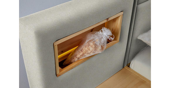BETT 180/200 cm in Naturfarben, Zirbelkieferfarben - Zirbelkieferfarben/Naturfarben, Natur, Holz/Textil (180/200cm) - Valnatura